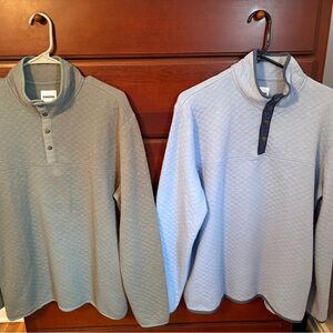 Sonoma Men's Quilted Gray and Blue Pullovers